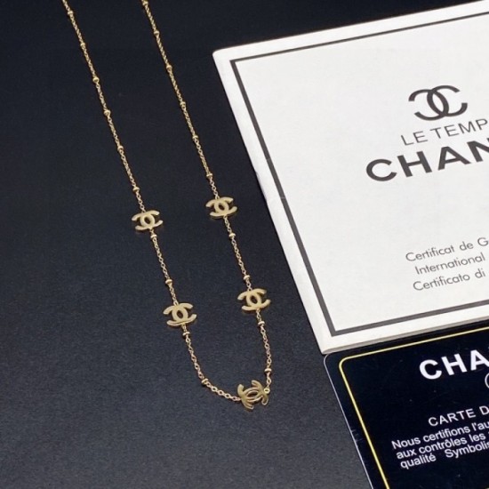 Beautiful color check spring and summer necklace 2023SS CHANEL Chanel